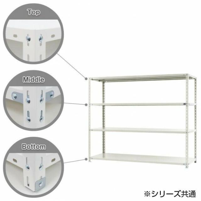 スチールラック　NC1800-15　4段 間口1800×奥行450×高さ1500mm　ホワイト 【北海道・沖縄・離島配送不可】_1