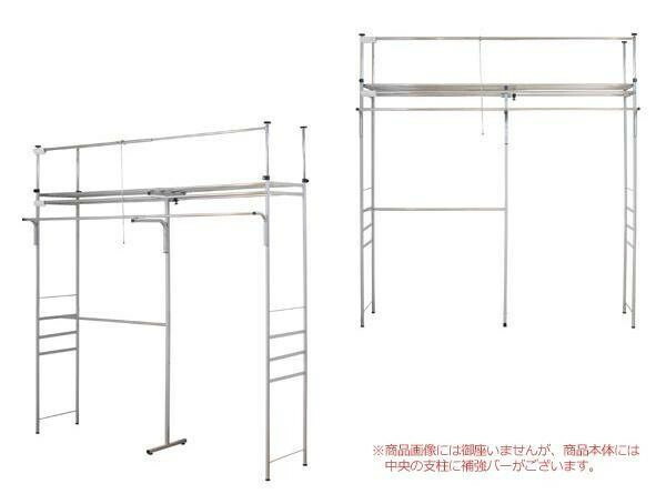 ツッパリクローゼットハンガーラック　フロントハンガー付(奥行53cm)　標準　SK-201S 【北海道・沖縄・離島配送不可】_3