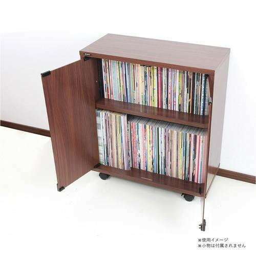 同人誌専用押し入れ収納ワゴン 片面扉タイプ ブラウン DSW-T6027B 【北海道・沖縄・離島配送不可】