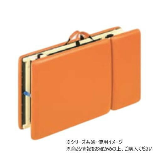 高田ベッド製作所 背上式付添ポータブル (折りたたみ式簡易ベッド) 幅55×奥行190×高さ17cm オレンジ TB-1496 【北海道・沖縄・離島配送不可】_1