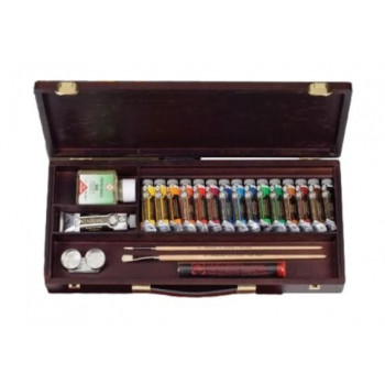 REMBRANDT　レンブラント油絵具　ラグジュアリーボックス16色セット　T0184-0004　410847 【北海道・沖縄・離島配送不可】