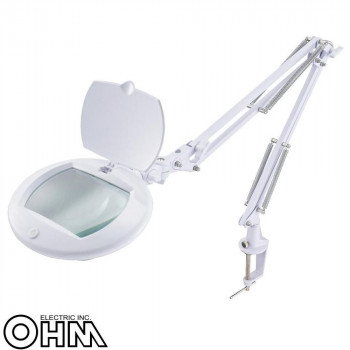オーム電機　OHM　ルーペ付きLEDアームライト　エルズーム　AS-L8095-2B-W 【北海道・沖縄・離島配送不可】