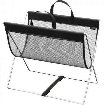 日本製 SAKI(サキ) セルフワゴン メッシュ×レザー調PVC Mサイズ R-358 ブラック 【北海道・沖縄・離島配送不可】