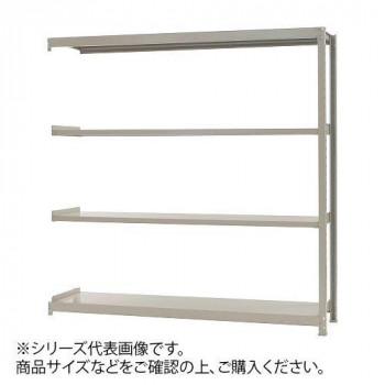 軽中量ラック　耐荷重200kgタイプ　連結　間口1800×奥行600×高さ2400mm　4段　アイボリー 【北海道・沖縄・離島配送不可】