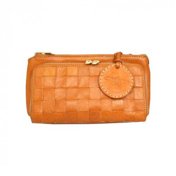 zucchero レザーメッシュ型お財布ショルダー BR ブラウン 40 48917 【北海道・沖縄・離島配送不可】