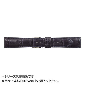 MIMOSA(ミモザ) 時計バンド クロコマット 19mm ネイビー (美錠:銀) WRM-N19 【北海道・沖縄・離島配送不可】