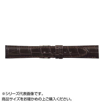 MIMOSA(ミモザ) 時計バンド クロコマット 22mm ブラウン (美錠:銀) WRM-B22 【北海道・沖縄・離島配送不可】