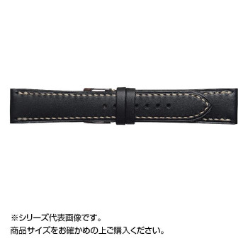 Emitta(エミッタ) 時計バンド ブッテーロ手縫い 18mm ブラック (美錠:銀) EBH-A18 【北海道・沖縄・離島配送不可】