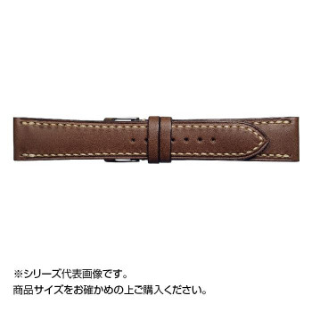 Emitta(エミッタ) 時計バンド ブッテーロ手縫い 22mm ブラウン (美錠:銀) EBH-B22 【北海道・沖縄・離島配送不可】