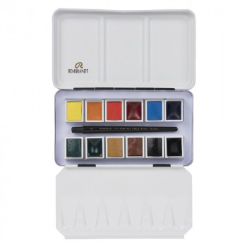 レンブラント固形水彩絵具　モノピグメント12色セット　T0583-8690　409458 【北海道・沖縄・離島配送不可】