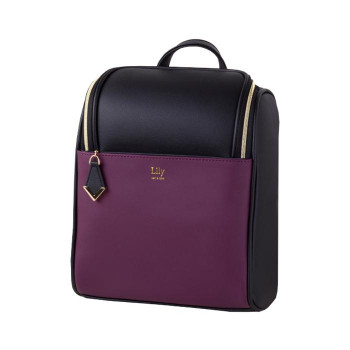 Lily ミニリュックサック Bag-Lily-M02 ブラック×ワインレッド 【北海道・沖縄・離島配送不可】
