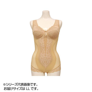 TAMURA Yauco シルキーボディシェイプ ボディスーツ YTN04 フラックスベージュ LL 【北海道・沖縄・離島配送不可】