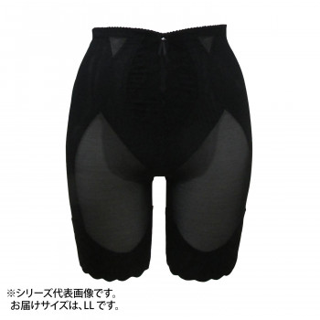 TAMURA Yauco シルキーボディシェイプ ロングガードル YTJ04 ブラック