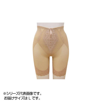 TAMURA Yauco シルキーボディシェイプ ロングガードル YTJ04 フラックスベージュ L 【北海道・沖縄・離島配送不可】