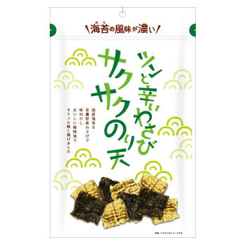 まるか食品　ツンと辛いわさびサクサクのり天　65g(12×4) 【北海道・沖縄・離島配送不可】