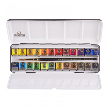 レンブラント固形水彩絵具　24色セット　T0583-8625　420621 【北海道・沖縄・離島配送不可】