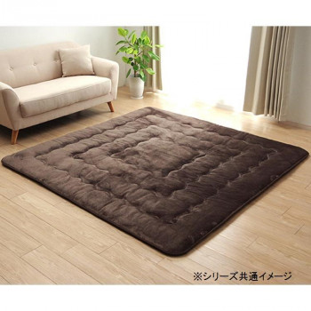 ホットカーペット対応 あったか6層 撥水加工 フランネルラグ 長方形 約190×240cm ブラウン 6030039 【北海道・沖縄・離島配送不可】
