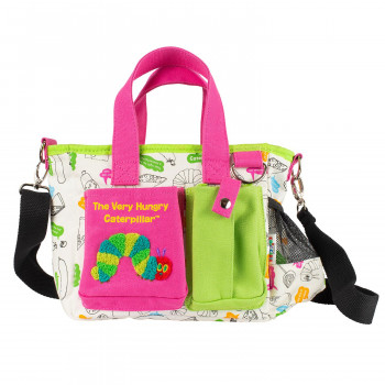 はらぺこあおむし サガラ刺繍お散歩バッグ　オフ白(総柄プリント) 44450 【北海道・沖縄・離島配送不可】