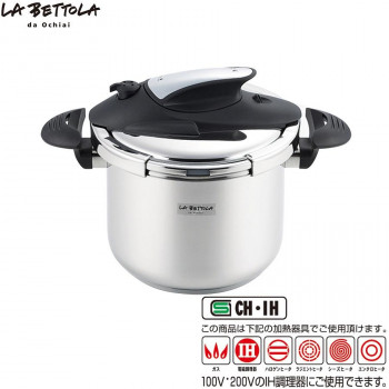 ステンレス圧力鍋6L LB-158 【北海道・沖縄・離島配送不可】
