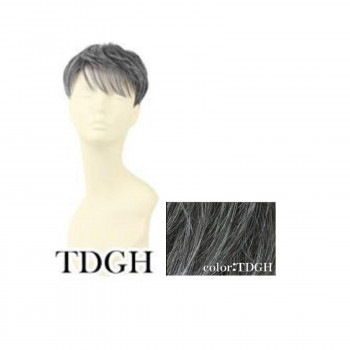 プリシラ  男性用5分ウィッグ ボリュームショート 耐熱 ダークグレイヘア GB-23-TDGH 【北海道・沖縄・離島配送不可】