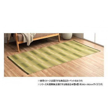 日本製 洗えるカーペット グリーン 本間8畳 約382×382cm 1090580122002 【北海道・沖縄・離島配送不可】