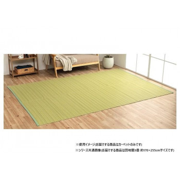 日本製 洗えるい草調カーペット グリーン 団地間3畳 約170×255cm 1090030120302 【北海道・沖縄・離島配送不可】
