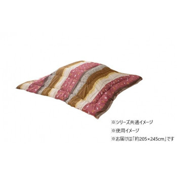 こたつ布団 長方形 単品 和柄 ウサギ柄 ローズ 約205×245cm 1160300250203 【北海道・沖縄・離島配送不可】