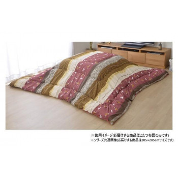 こたつ布団 長方形 単品 和柄 ウサギ柄 ローズ 約205×285cm 1160300250303 【北海道・沖縄・離島配送不可】