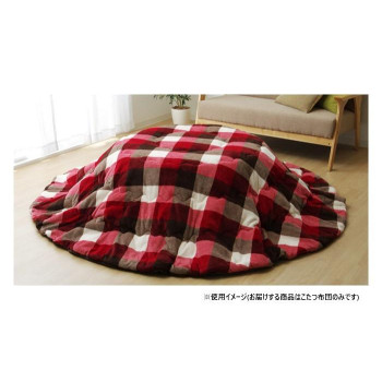 フランネル薄掛けこたつ布団 「ジャーナル」 ローズ 約200cm丸 1181750246311 【北海道・沖縄・離島配送不可】