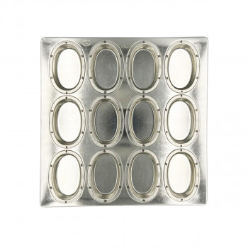 松永製作所　シリコン加工　シルバーオーバル天板12P MS168 【北海道・沖縄・離島配送不可】