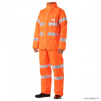 コヤナギ レインウェア 防災レイン 911 オレンジ 3L 【北海道・沖縄・離島配送不可】