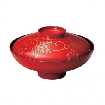 福井クラフト　5寸富士型煮物椀 松唐草朱 33604840 18,060円
