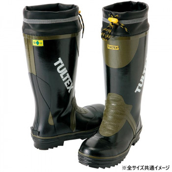 アイトス 4703 安全ゴム長靴(糸入り) ブラック×OD 27.0cm 【北海道・沖縄・離島配送不可】