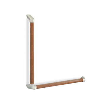 シロクマ　フォルム手すりL形 ソフトシルバー/Mオーク BR-851B　600×600 【北海道・沖縄・離島配送不可】