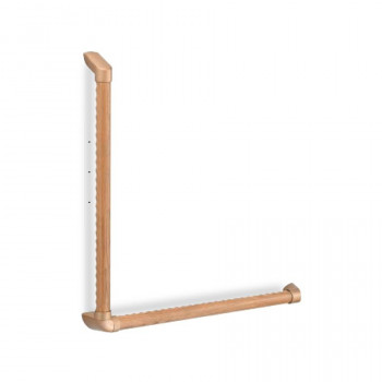 シロクマ　フォルム手すりL形ディンプル ソフトゴールド/Lオーク BR-851BD　600×600 【北海道・沖縄・離島配送不可】