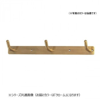 シロクマ 三連丸棒フック クローム CB-15 【沖縄配送不可】