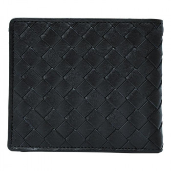 良品工房 日本製編込み二つ折財布 J17-232B 5556-064 【北海道・沖縄・離島配送不可】