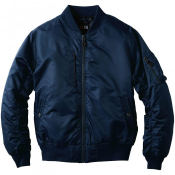 桑和 0014-00 フライトブルゾン Lサイズ ネイビー(1) G.GROUND 【北海道・沖縄・離島配送不可】