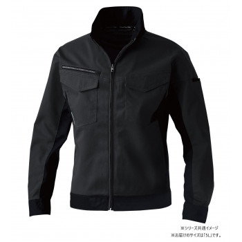 桑和 3472-00　長袖ブルゾン 5Lサイズ ブラック(4) SOWA 【北海道・沖縄・離島配送不可】