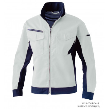 桑和 3472-00　長袖ブルゾン Mサイズ シルバーグレー(22) SOWA 【北海道・沖縄・離島配送不可】