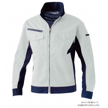 桑和 3472-00　長袖ブルゾン LLサイズ シルバーグレー(22) SOWA 【北海道・沖縄・離島配送不可】