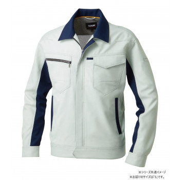 桑和 9662 長袖ブルゾン Sサイズ シルバーグレー(22) SOWA 【北海道・沖縄・離島配送不可】