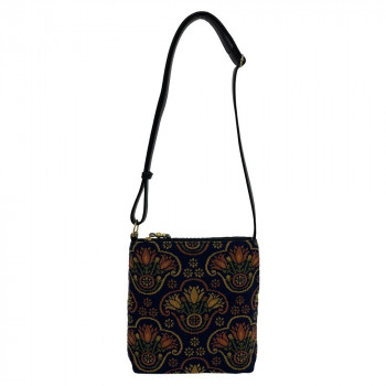優美社 6018-00 ゴブラン織（ごぶらんおり） ショルダーバッグ ネイビー 【北海道・沖縄・離島配送不可】