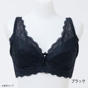 TAMURA yauco 脇高ワイヤー入り フルカップブラジャー ブラック D85 YTA22 【北海道・沖縄・離島配送不可】