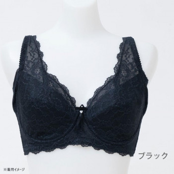 TAMURA yauco 脇高ワイヤー入り フルカップブラジャー ブラック E80 YTC22 【北海道・沖縄・離島配送不可】