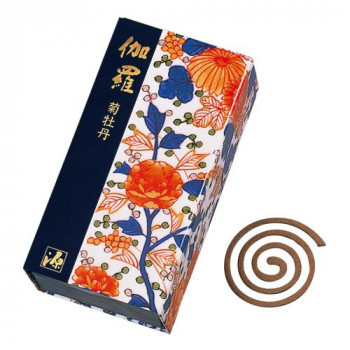 日本香堂 伽羅 菊牡丹 うず巻12巻入 363 【北海道・沖縄・離島配送不可】