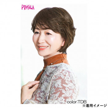 プリシラ 帽子ウィッグリラックス リズムカールショート 耐熱ダークブラウン BO-07-TDB 【北海道・沖縄・離島配送不可】