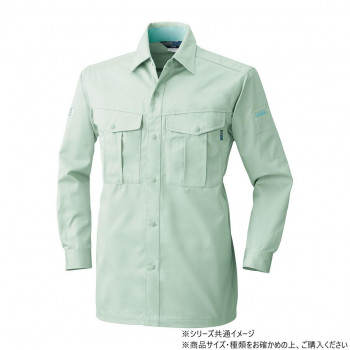 桑和 4225 長袖シャツ 6Lサイズ モスグリーン(107) 【北海道・沖縄・離島配送不可】