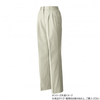 桑和 6110 レディースツータックスラックス Lサイズ ベージュ(3) 【北海道・沖縄・離島配送不可】