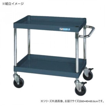 サカエ CSパールワゴン中量タイプ ダブルストッパー仕様 ダークグレー CSP-6062DSED 【北海道・沖縄・離島配送不可】